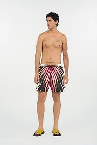 Ray Of Gold Print Nylon Sea Shorts