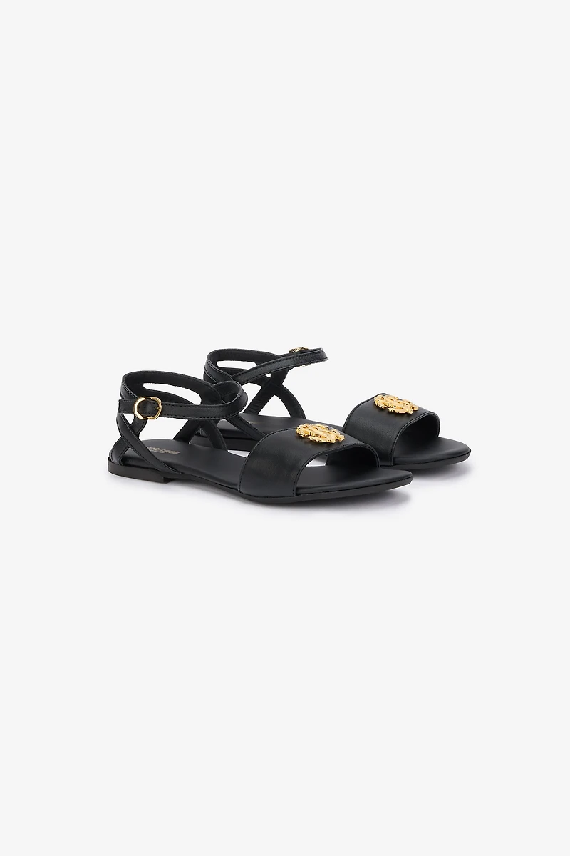 Black Sandal With Monogram RC