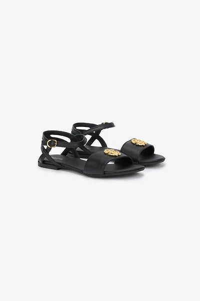 Black Sandal With Monogram RC