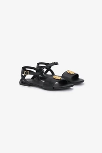 Black Sandal With Monogram RC