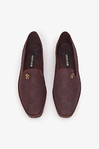 Flat Loafers With Mirror Snake Monogram