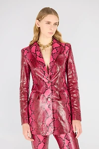 Shiny Python-Print Jacket