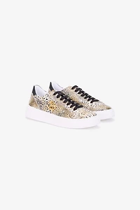 Leopard Print Sneaker with Monogram RC