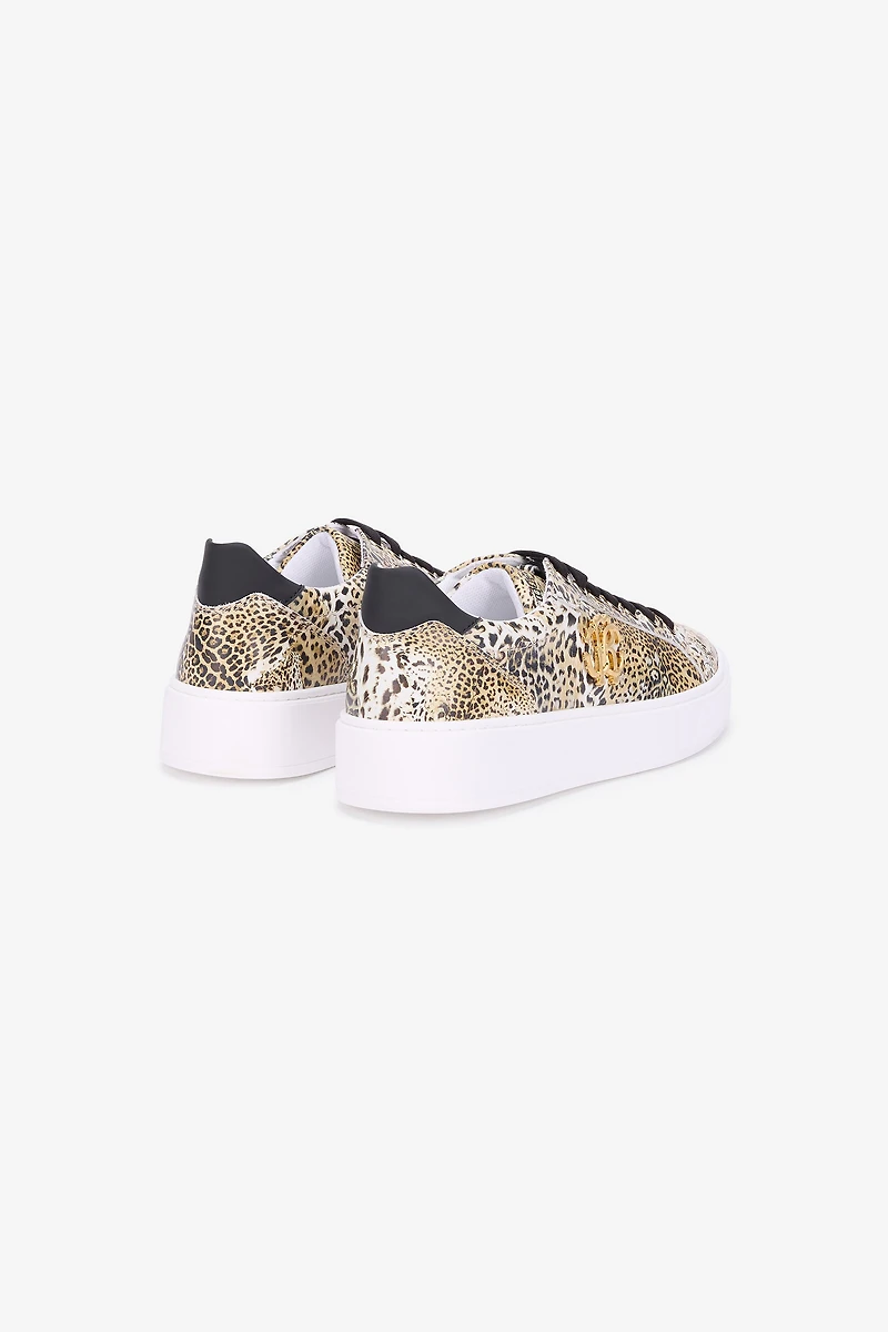 Leopard Print Sneaker with Monogram RC