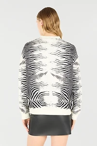 Zebra-Print Sweatshirt With Logo