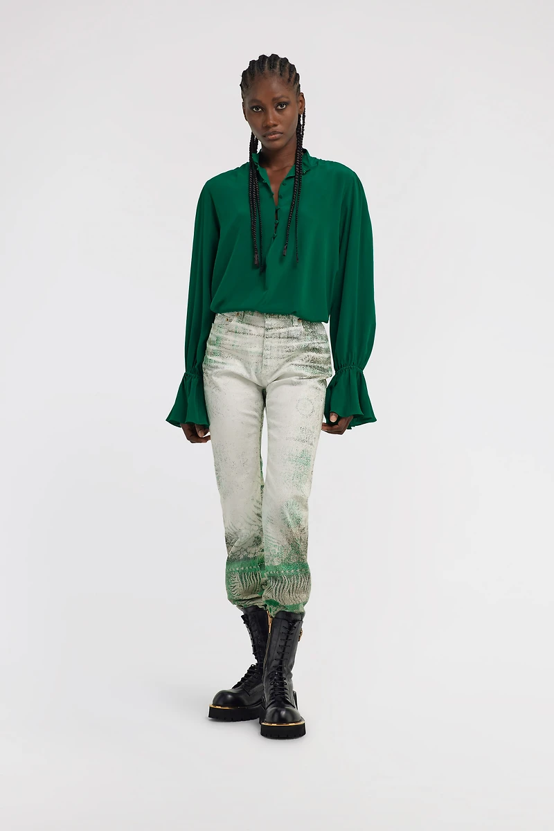 Mandarin collar Blouse