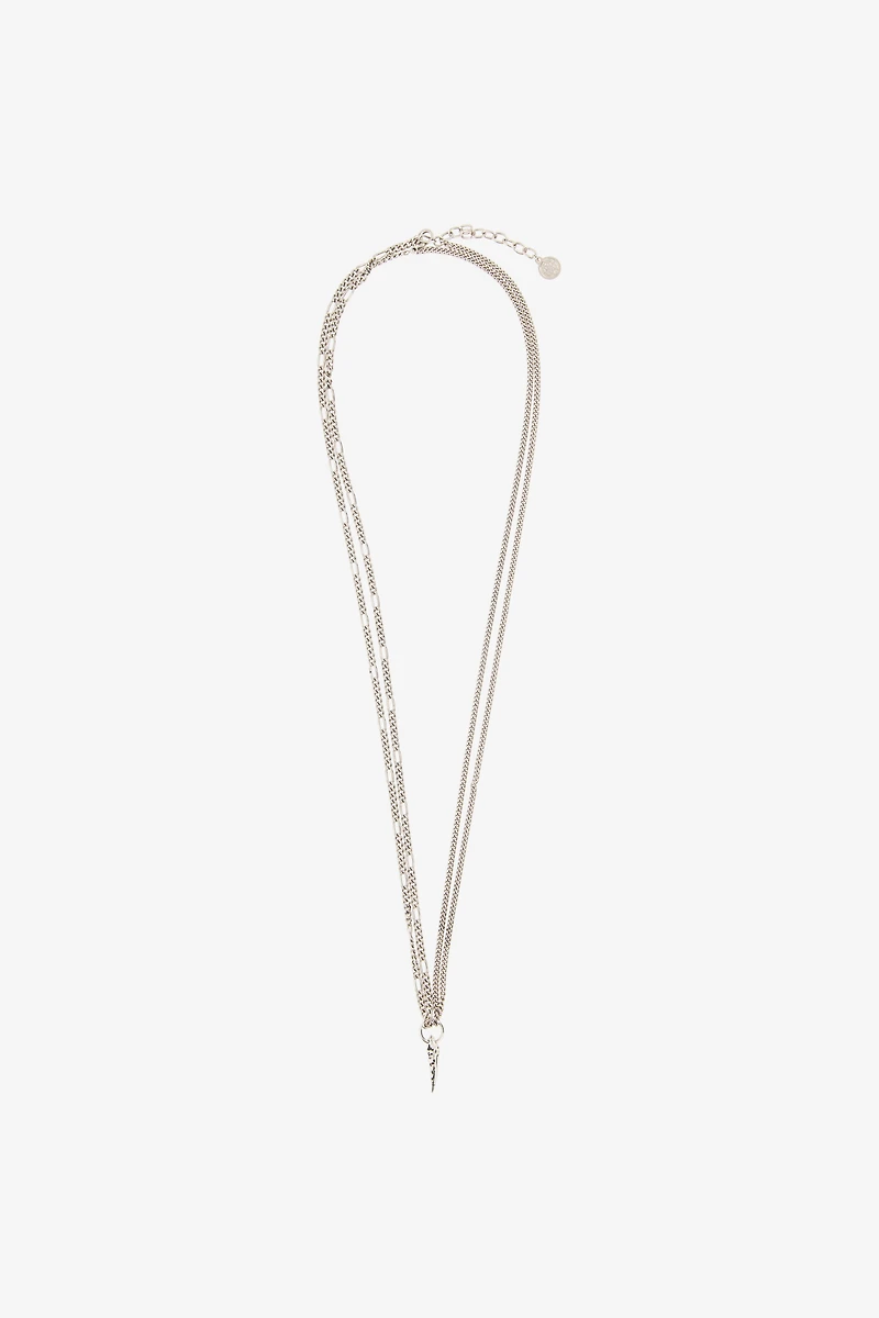 Double Necklace with Fang Pendant