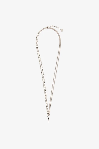 Double Necklace with Fang Pendant