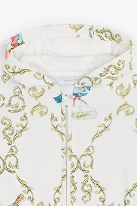 Filigree-Print Cotton Hoodie