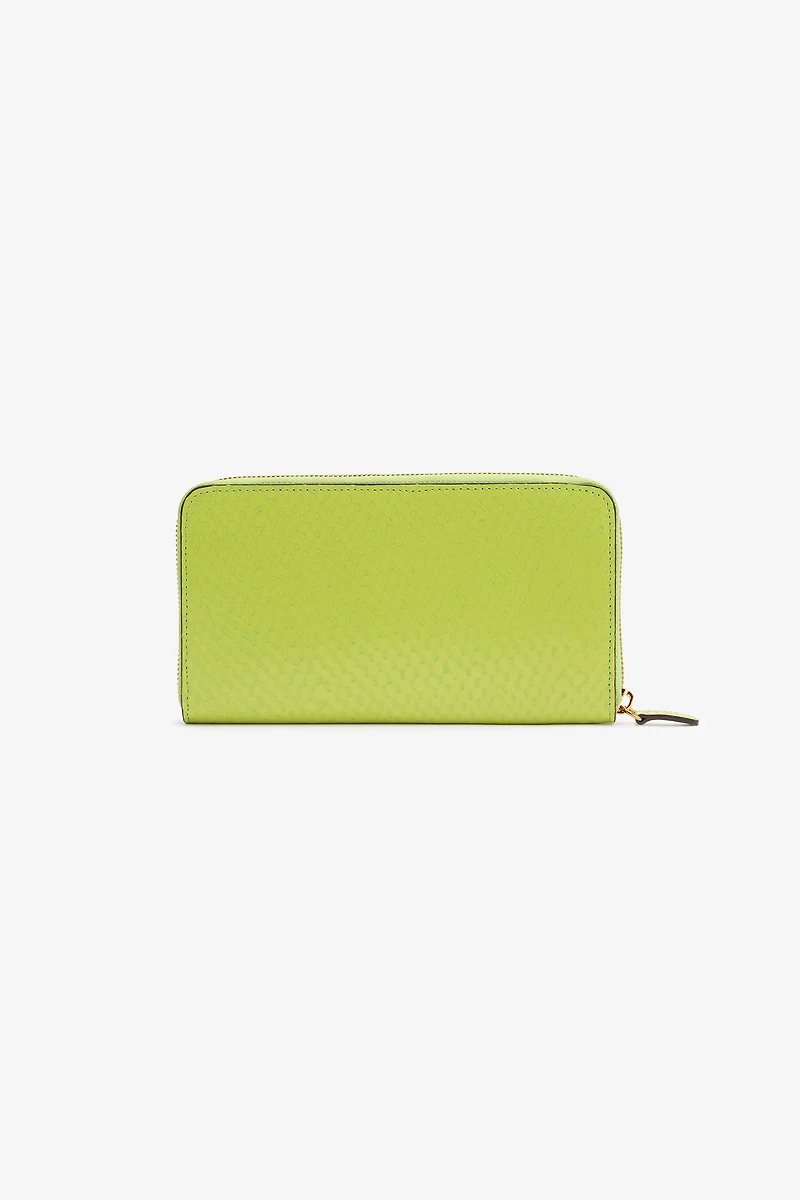 Snake-Effect Wallet With Logo