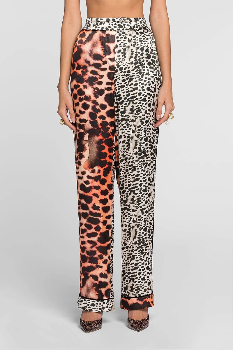 Murena Print Silk Blend Trousers