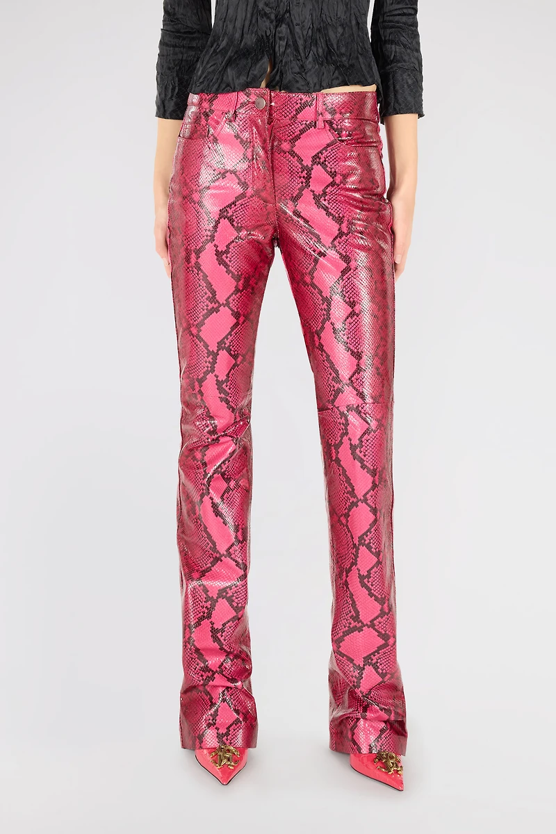 Shiny Python-Print Pants