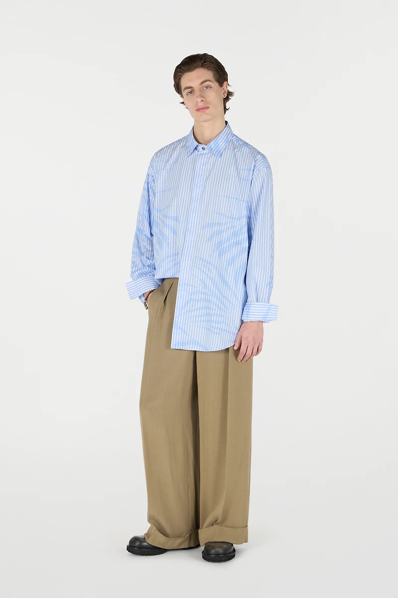 Striped Shirt With Zebra Pattern