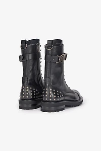 Combat Boots With RC Monogram Detail