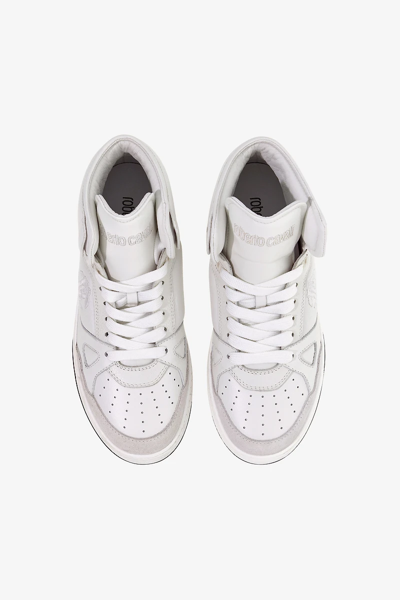 White Leather High-Top Sneaker