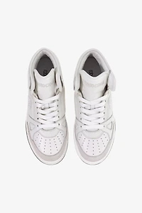 White Leather High-Top Sneaker