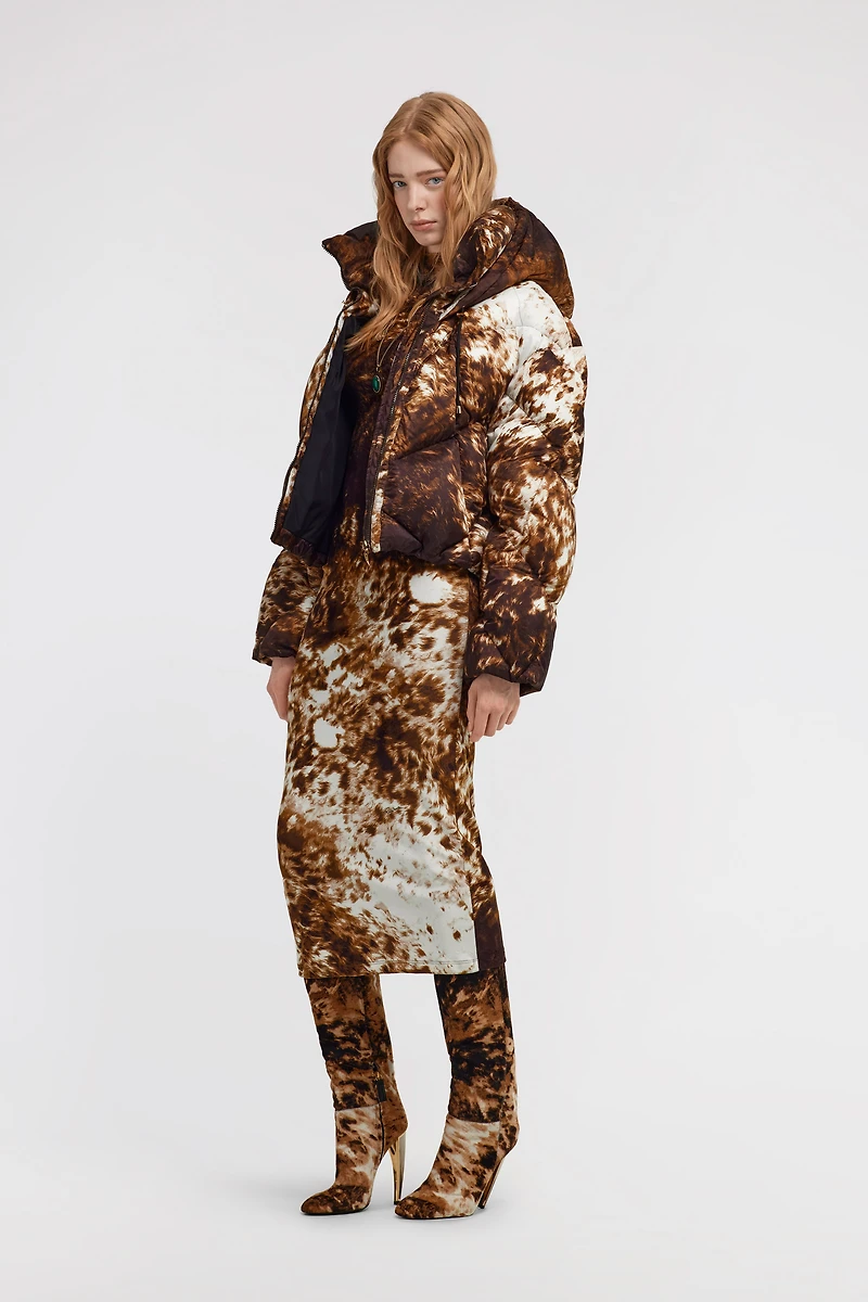 Appaloosa Print Puffer Jacket