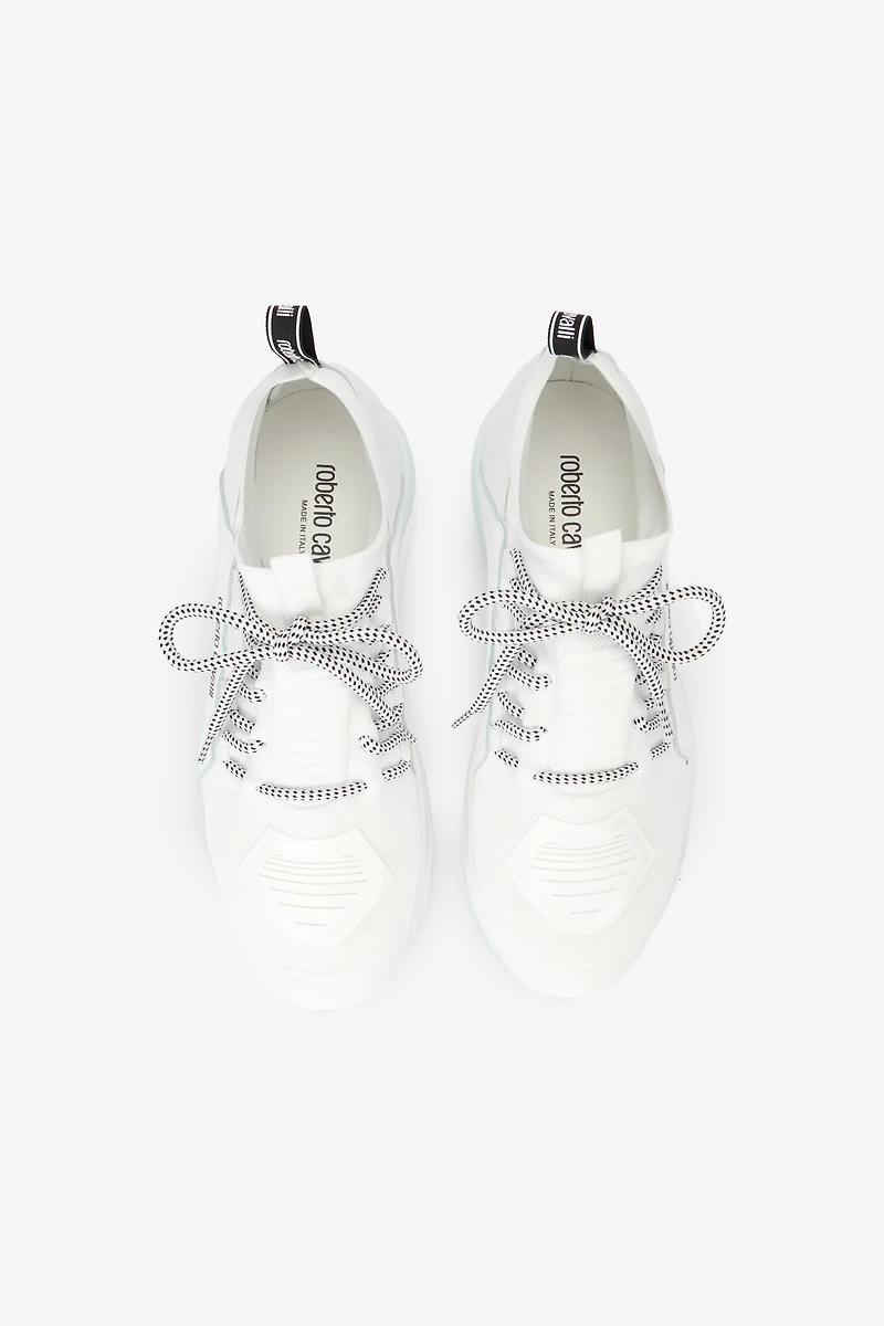 White Running Shoes With Logo
