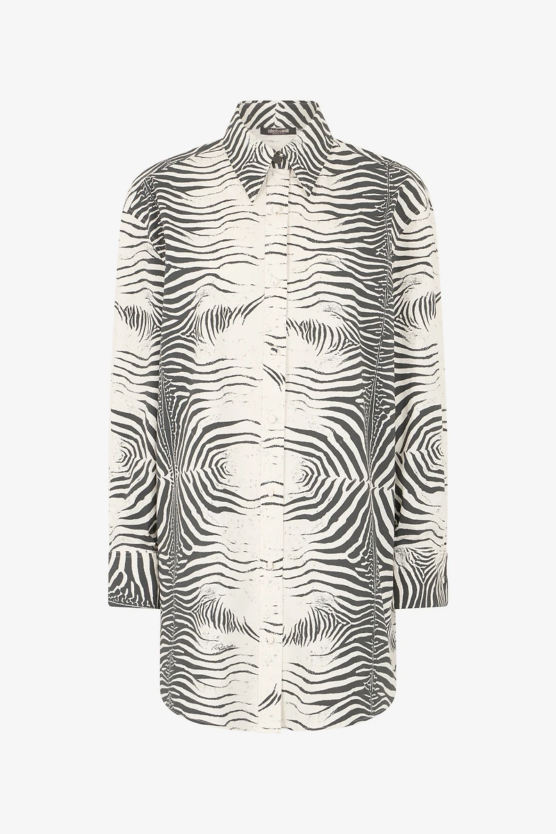 Zebra-Print Long Shirt