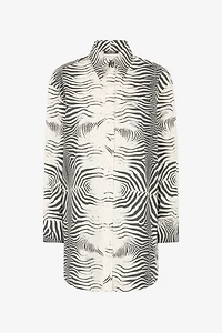 Zebra-Print Long Shirt