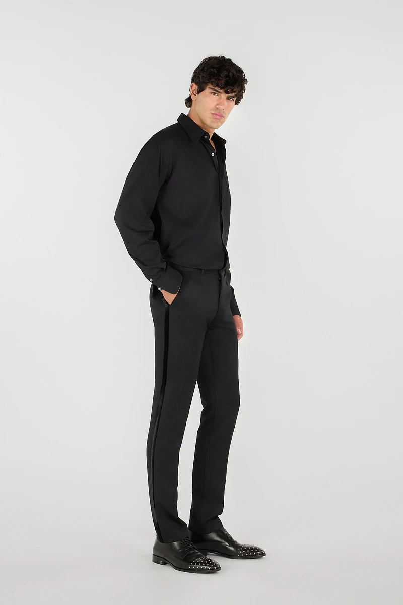 Straight-Leg Wool Trousers