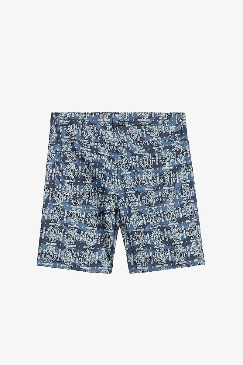 Denim Shorts With RC Monogram