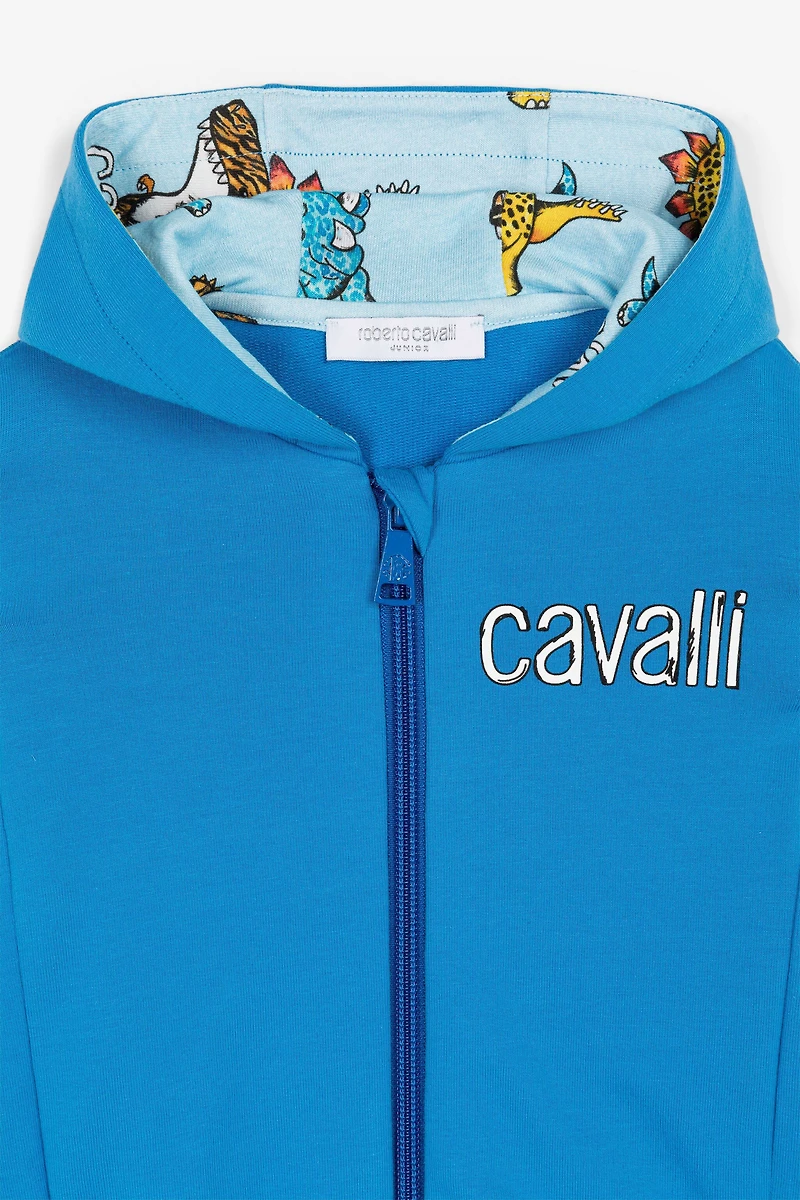 Logo-Print Zip Hoodie