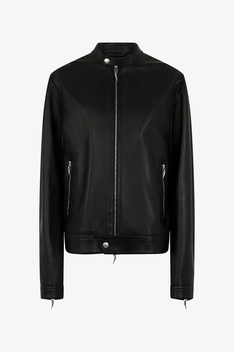 Biker Jacket With Fang Details