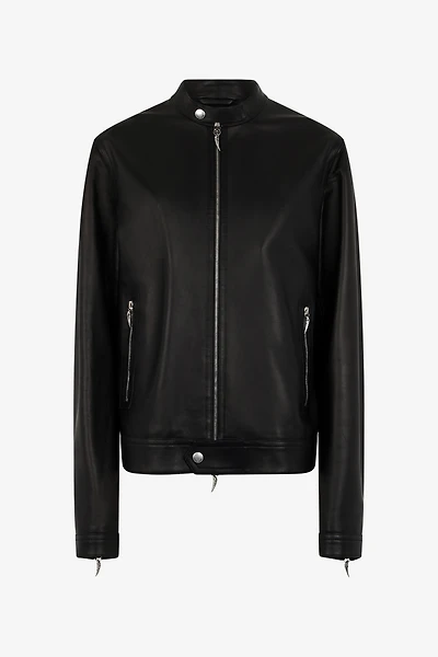 Biker Jacket With Fang Details