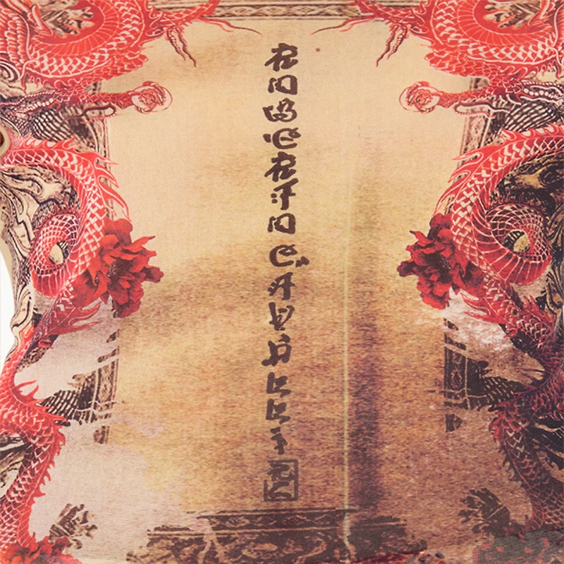 Long-Sleeved T-Shirt With Oriental Print