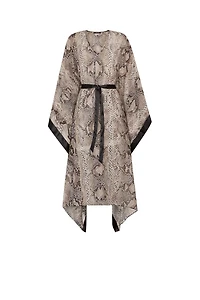 Snake-Print Kaftan Dress