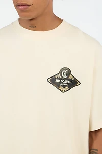 Cream Logo Print T-Shirt