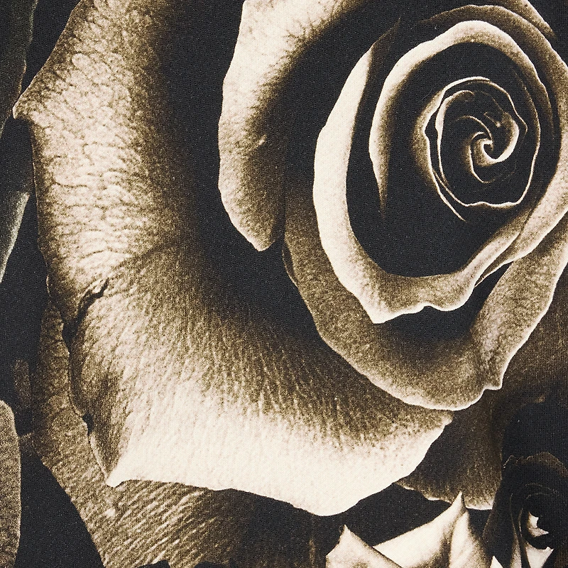 Rose-Print Hooded Sweatshirt