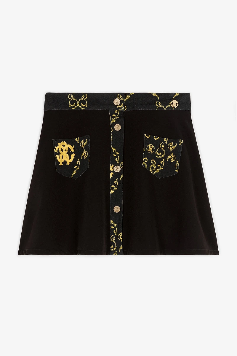 Baroque-Print Skirt