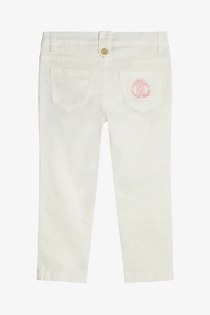 Pants With Embroidered Flowers
