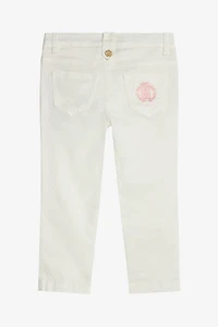 Pants With Embroidered Flowers