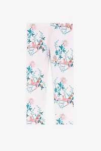 Floral-Print Cotton Leggings