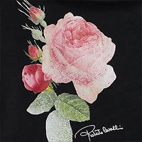 Cotton Sweatshirt With Roses
