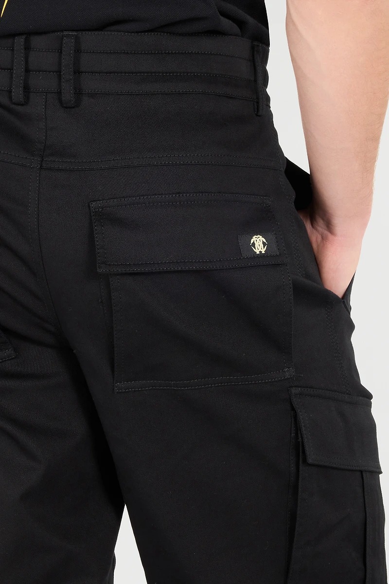 Stretch Cotton Pants With Drawstring