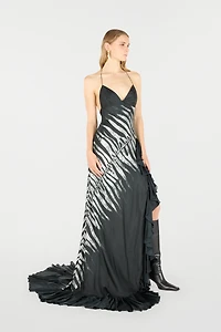 Long Dress With Zebra Print