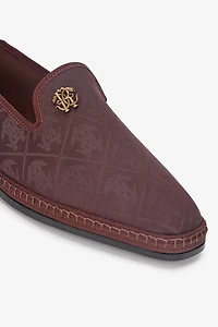Flat Loafers With Mirror Snake Monogram