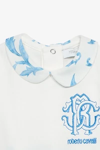 Romper Suit And Hat Set With RC Monogram