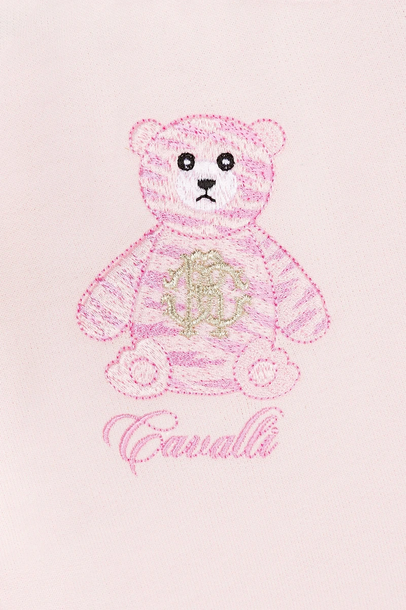 Teddy Bear-Embroidered Sweatpants