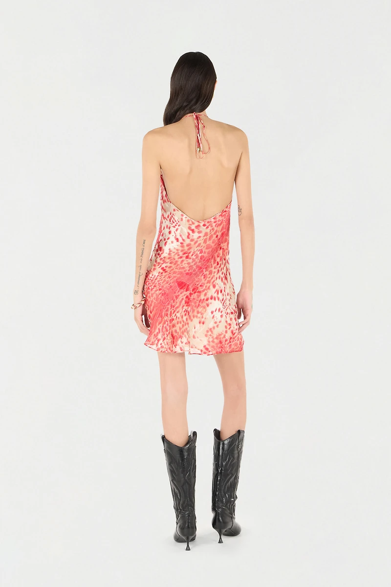 Mini Dress With Jaguar Skin Print