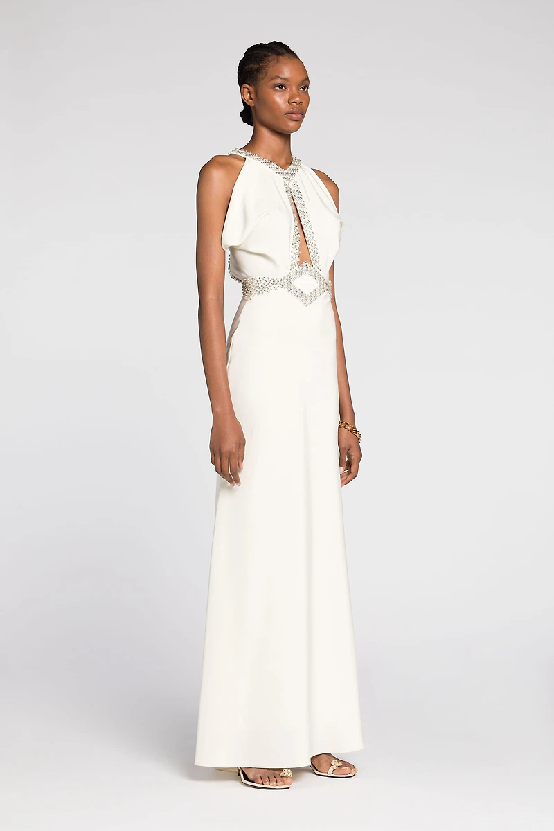 Crystal-embellished mermaid dress
