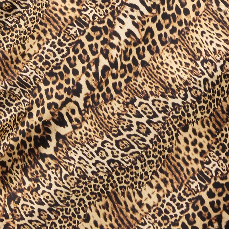 Silk Dress With Jaguar, Cheetah And Leopard Print