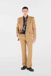 Striped Double-Breasted Jacket