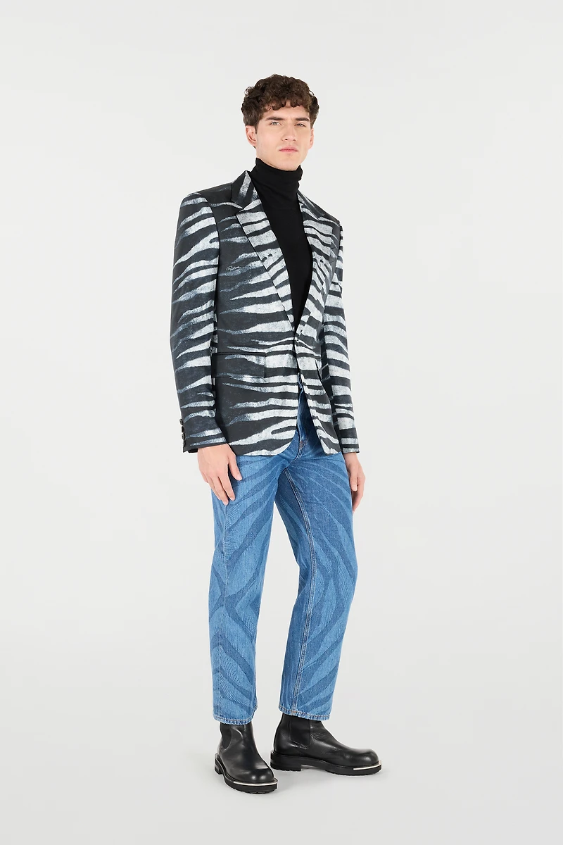 Zebra-Print Blazer