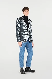 Zebra-Print Blazer