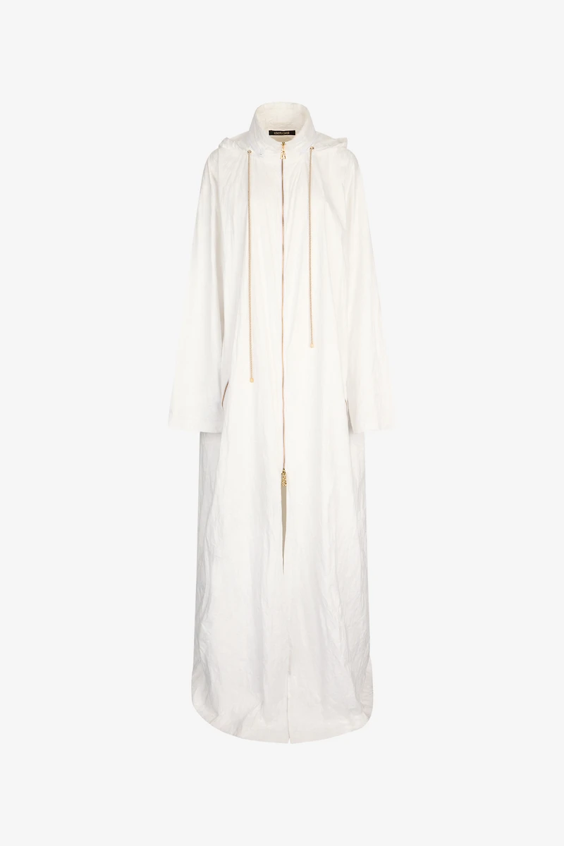 Wall Print Hooded Coat